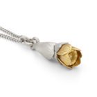 Daffodil Locket Necklace Silver - Handmade and Kinetic - Image 3