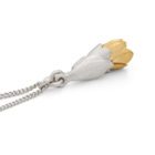 Daffodil Locket Necklace Silver - Handmade and Kinetic - Image 5