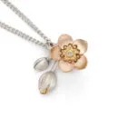 Forget Me Not Locket Necklace - Handmade and Kinetic