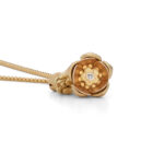 Forget Me Not Locket Necklace Gold - Handmade and Kinetic - Image 4