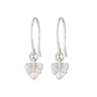 Lily Bud Drop Earrings - Silver