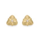 Lily Bud Studs - Yellow Gold & Diamond