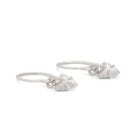 Lily Bud Drop Earrings - Silver - Image 3