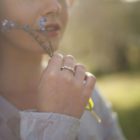 Lotus Garland Ring SIlver - Aquamarine - Image 3