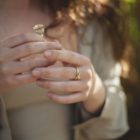 Lotus Engagement Ring - Yellow Gold Diamond - Image 4