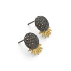 Sunflower Centre Studs - Brown diamonds - Image 2