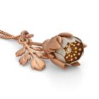 Dog Rose Locket Necklace Rose Gold - Handmade and Kinetic - Image 3