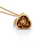 Lily Locket Necklace Gold - Handmade and Kinetic - Image 3