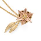 Lily Locket Necklace Gold - Handmade and Kinetic