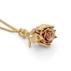 Gold Rose Locket Necklace - Handmade and Kinetic - Image 4