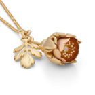 Dog Rose Locket Necklace Gold - Handmade and Kinetic - Image 3