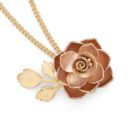 Gold Rose Locket Necklace - Handmade and Kinetic - Image 3