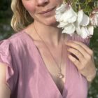 Wild Cherry Blossom Locket Rose Gold - Handmade and Kinetic - Image 9