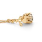 White Gold Rose Locket Necklace - Handmade and Kinetic - Image 7