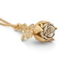 White Gold Rose Locket Necklace - Handmade and Kinetic - Image 5