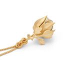 White Gold Rose Locket Necklace - Handmade and Kinetic - Image 6